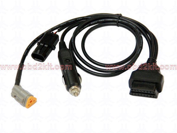OBD2 Female to Cigarette Lighter+Deutsch DT-3Pin + 2Pin Cable
